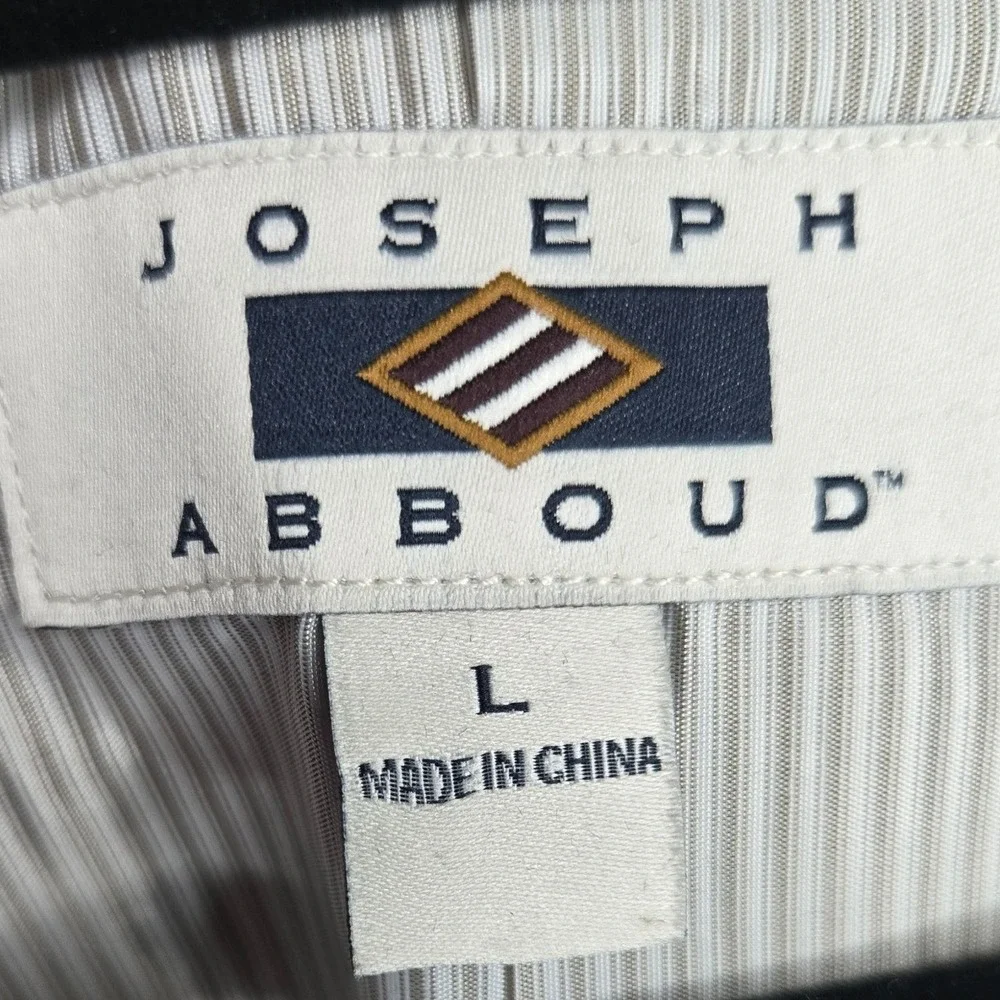 Joseph Abboud Linen Blend Tan Vest Mens Large Coastal Grandpa Minimalist